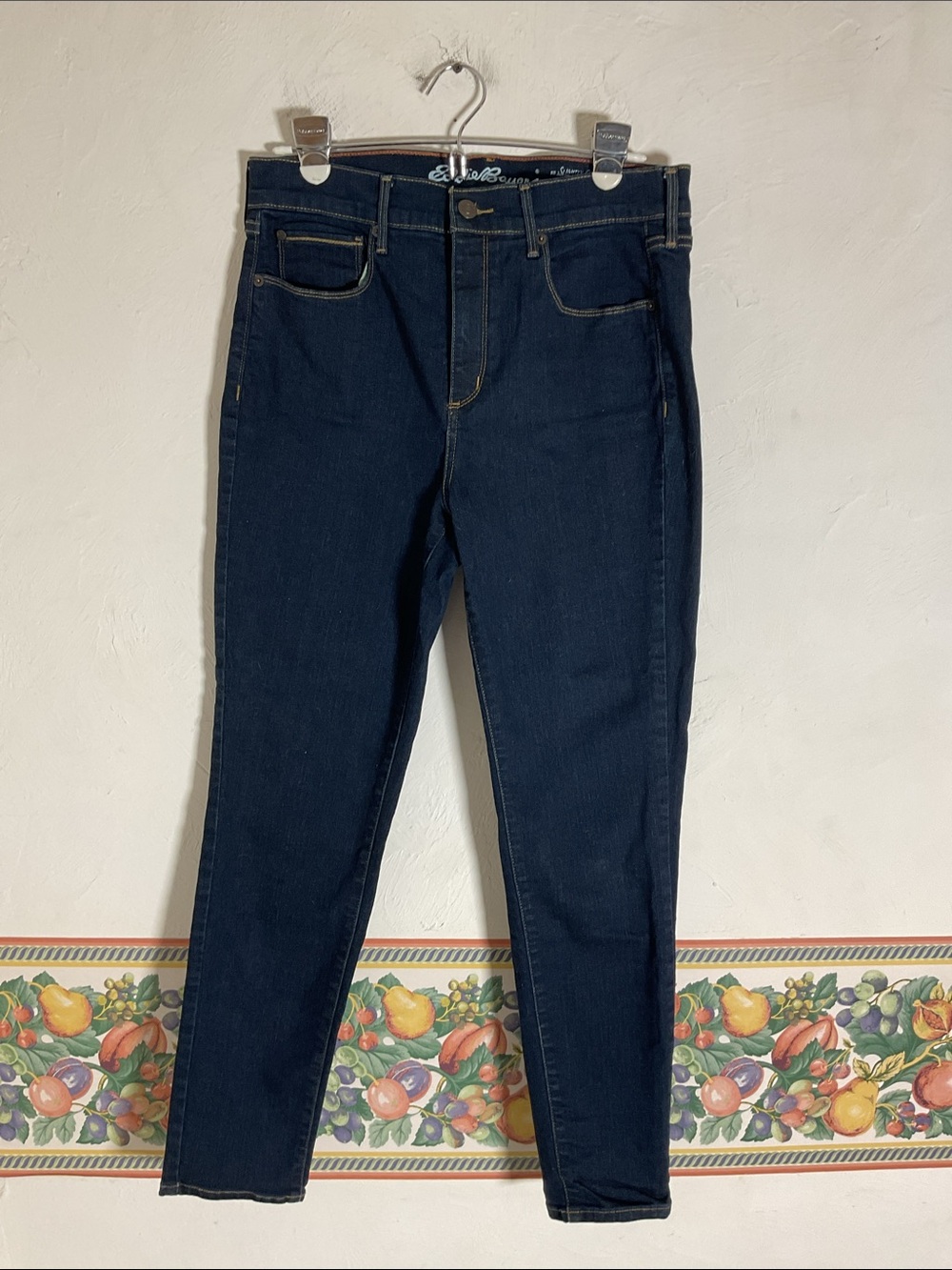 Eddie Bauer Slightly Curvy High Rise Skinny Jeans Dark Wash Size 12